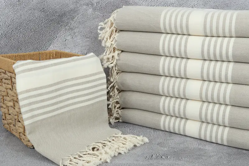 Handmade Turkish hammam towel, Sand-free peshtemal towel for the beach, Quick-dry towel, Bathroom Towel, Lightweight Turkish towel, Absorbent towel - 3