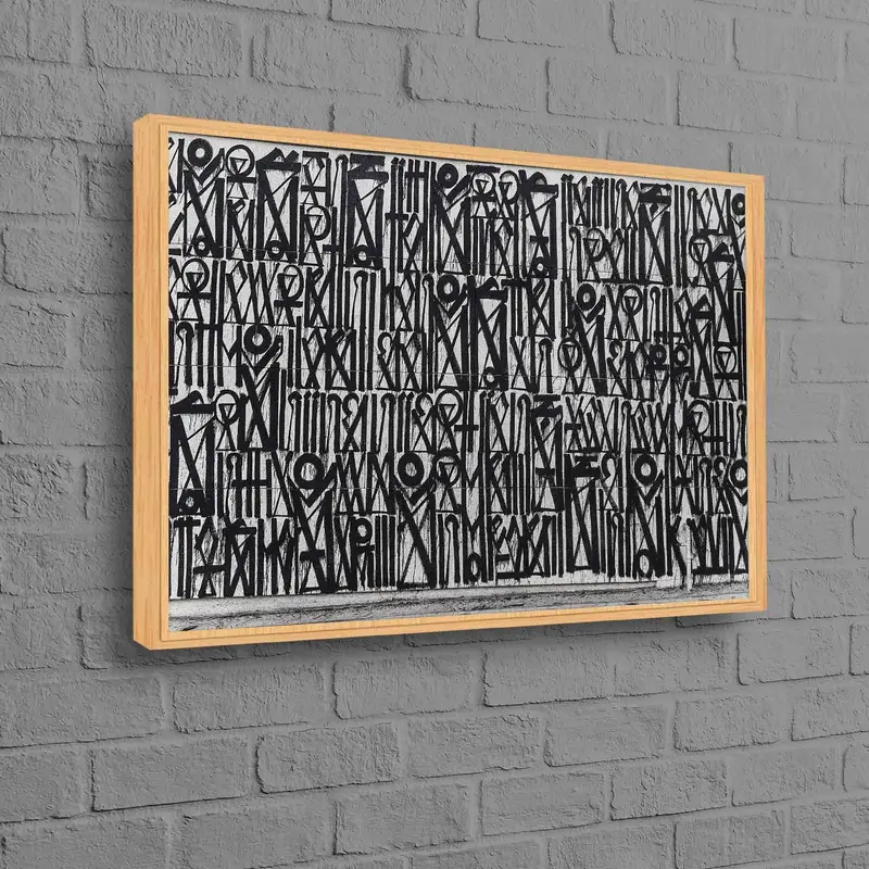 Soyut Siyah Sokak Graffiti Kanvas Tablo - Modern Sanat