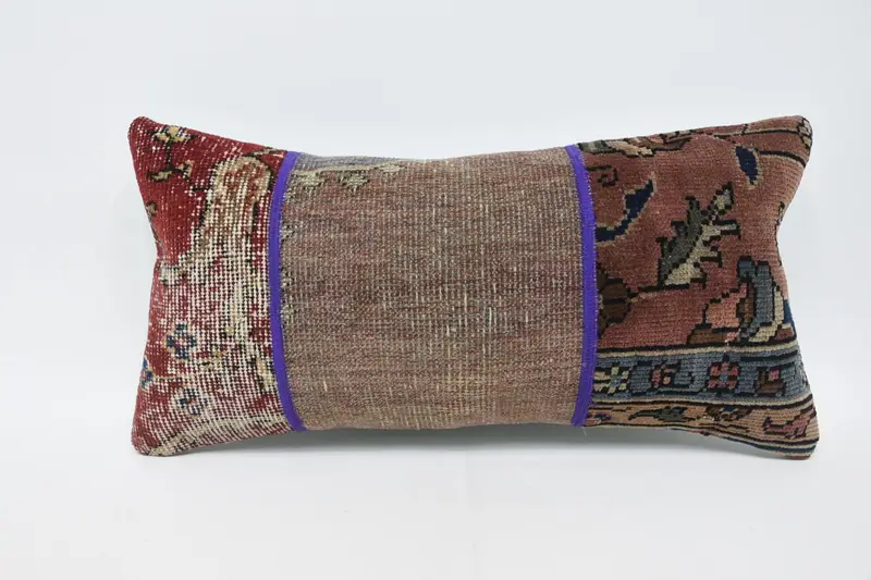 Throw Red Pillow Sham, Rectangle Moroccan 12x24 inch Anniversary Gift Cushion Case - 1