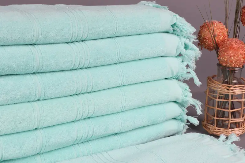 Gift For Bride, 70x36 Cotton Striped Terry Towel, Organic Turkish towel, Custom Wedding Gifts, Halloween Bachelorette Party Favors, Sand-free towel - 1
