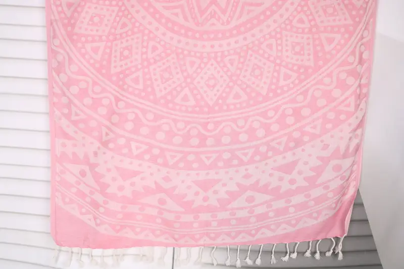Kids Beach Towel, Bridesmaid Proposal Gift, Quick-dry peshtemal, Guest Towel, Wedding Favors, 70x40 Cotton Round Pattern Towel, Large Turkish Towel - 1