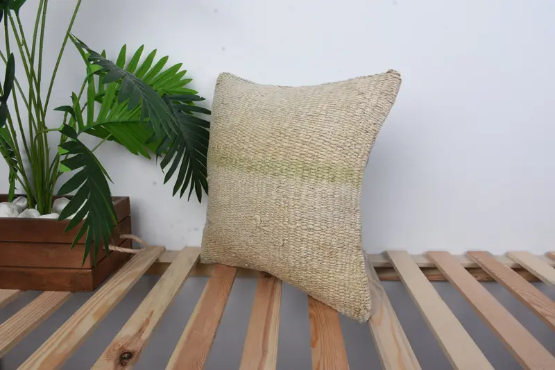 Square Throw Pillow, Throw Kilim Pillow, Pillow Case, Christmas Pillow, Antique Pillows, 16x16 White Cushion, Turkish Kilim Pillow - 5