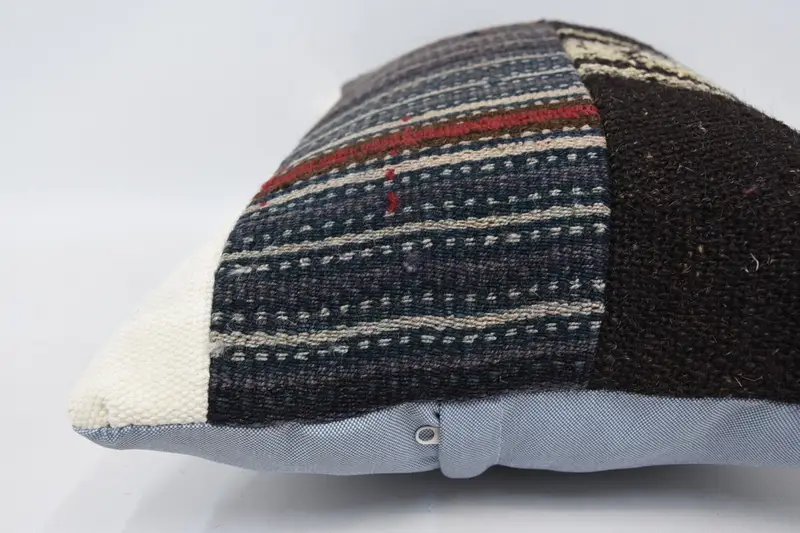Cushion Case, Pillow for Couch, Pillow for Sofa, Bolster Throw Pillow Cover, 16x24 Brown Pillow Cover, Kilim Pillow Cover, Meditation Pillow Cover - 5