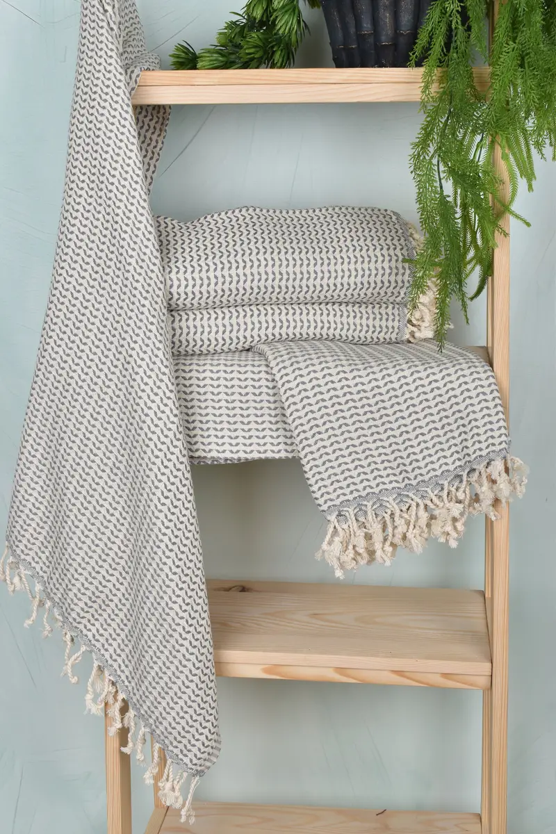 Bath towel, Turkish bath towel for spa, Oversized Beach Towel, Embroidered Towel, Custom Beach Towel, 70x40 Cotton Diamond Towel, Bride Gift - 6