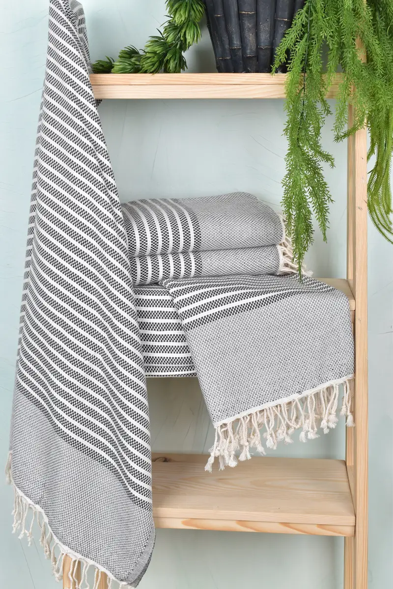 Bath towel, Personalised Gift, Holiday Towel, Personalized Wedding Gift, Absorbent towel, 76x40 Cotton Striped Towel, Personalized Home Gift Wedding - 6