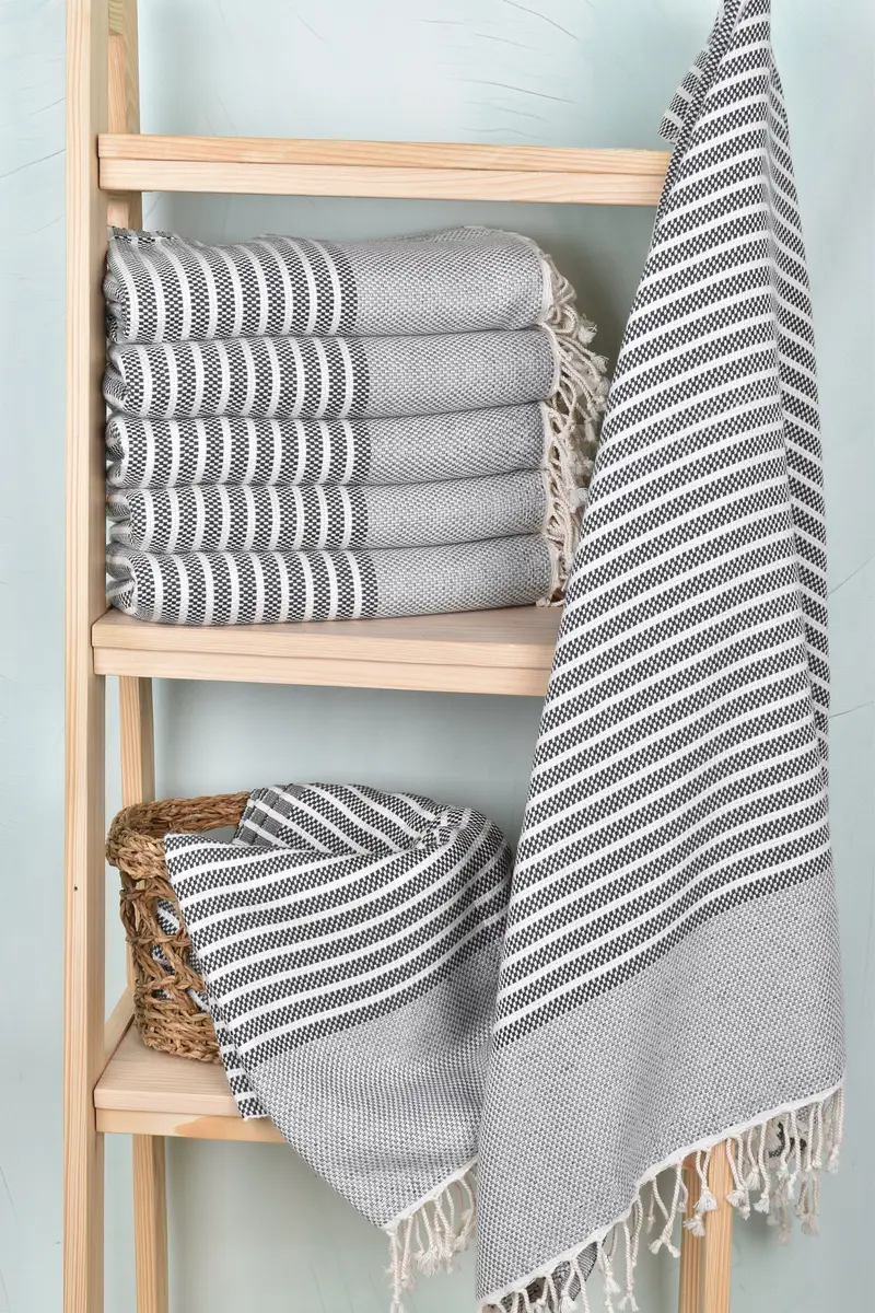 Bath towel, Personalised Gift, Holiday Towel, Personalized Wedding Gift, Absorbent towel, 76x40 Cotton Striped Towel, Personalized Home Gift Wedding - 3