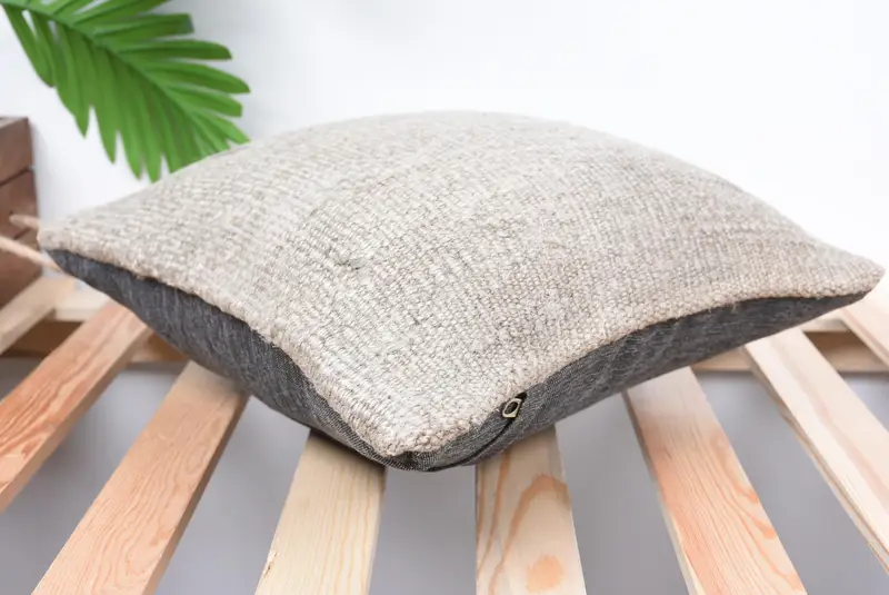 Comfy Throw Pillow Sham, Kilim Pillow, 14x14 White Pillow Cover, Pillow for Couch, Outdoor Bolster Cushion Case, Throw Kilim Pillow, Pillow Cover - 6