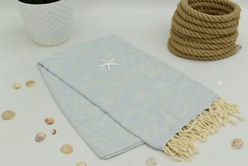 Organic towel, Turkish bath towel, Summer Towel, 70x40 Cotton Round Pattern Towel, Best Friend Gift Ideas, Bachelor Towel, Quick-dry towel - 3
