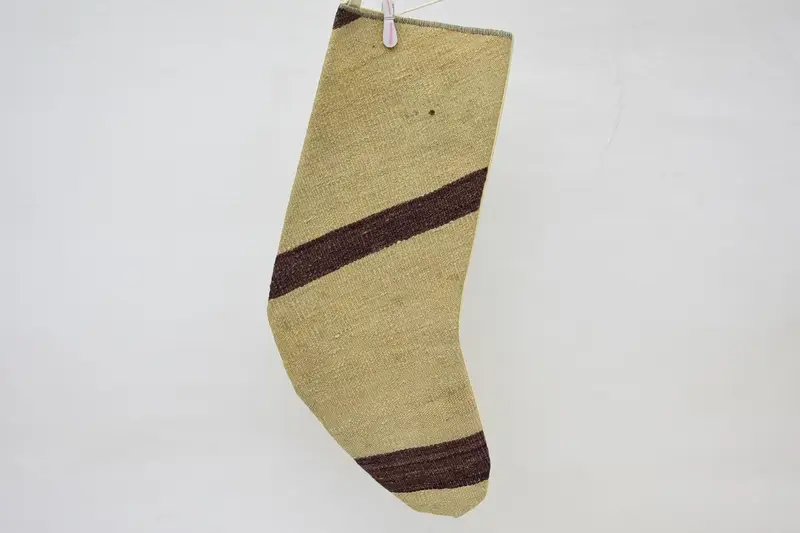 Bej ve Mor Noel Süsleri Çorabı, Şenlikli Tatil Çorabı