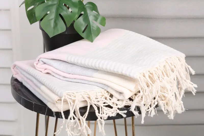 Travel Towel, Custom Gift, Wedding Favors, Kids Beach Towel, Gym Towel, Absorbent towel, 68x40 Cotton Striped Towel, Gift Towel, Bridesmaid Towel - 3