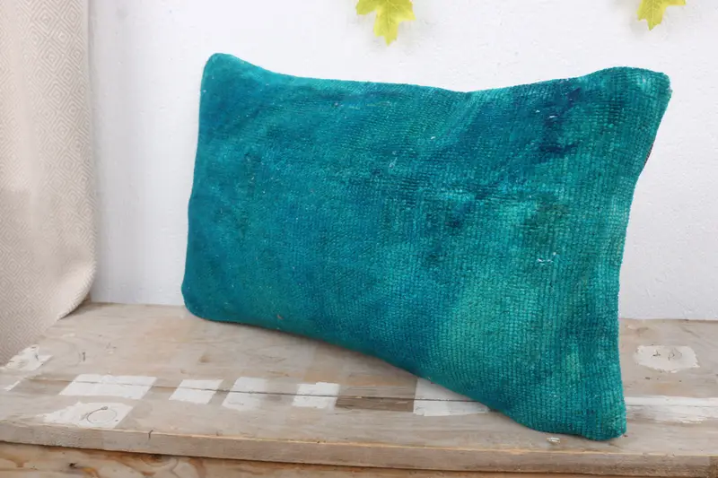 12x20 Green Cushion, Cushion Case, Pillow for Couch, Pet Cushion Case, Vintage Pillow, Square Throw Cushion Case, Vintage Kilim Pillow - 5