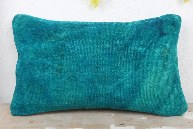 12x20 Green Cushion, Cushion Case, Pillow for Couch, Pet Cushion Case, Vintage Pillow, Square Throw Cushion Case, Vintage Kilim Pillow - 2