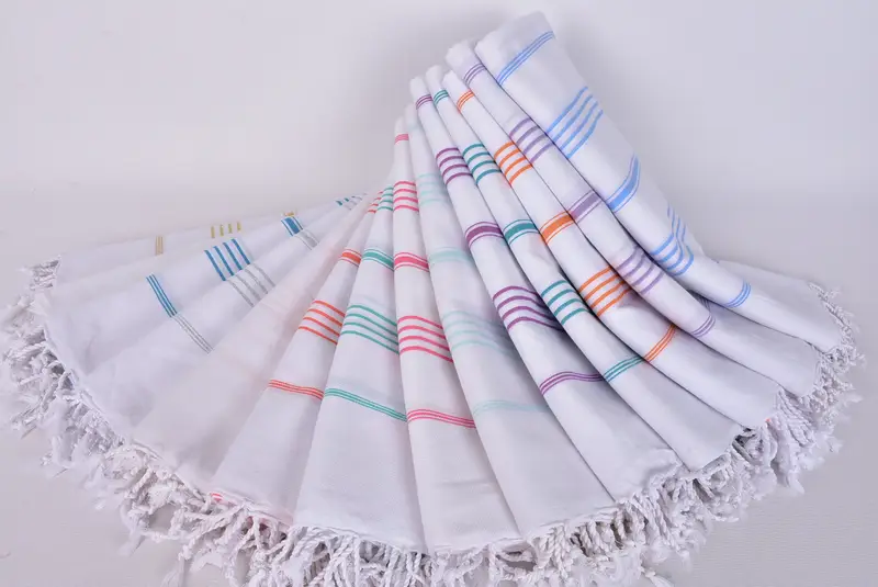 Gift For Mom, Yoga Towel, Best Friend Gift, 70x40 Cotton Striped Towel, Turkish Towel Bulk, Fouta towel, Monogrammed Beach Towel, Luxury Beach Towel - 6