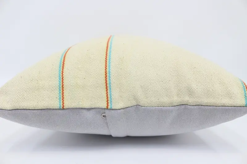 Handmade Kilim Cushion, Antique Pillows, 16x24 Beige Cushion, Boho Pillow Sham Cover, Anatolian Pillow, Pillow, Luxury Pillow Cover - 5