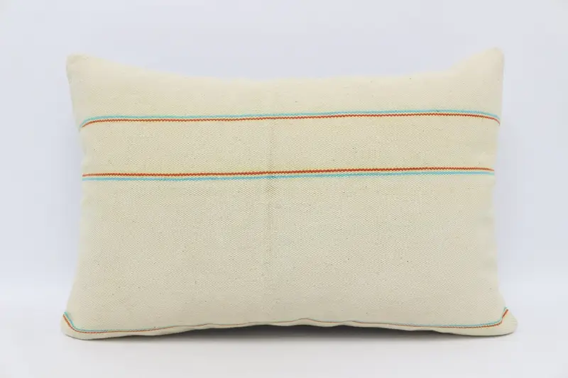 Handmade Kilim Cushion, Antique Pillows, 16x24 Beige Cushion, Boho Pillow Sham Cover, Anatolian Pillow, Pillow, Luxury Pillow Cover - 1