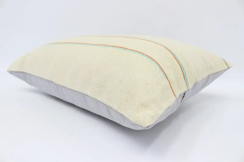 Handmade Kilim Cushion, Antique Pillows, 16x24 Beige Cushion, Boho Pillow Sham Cover, Anatolian Pillow, Pillow, Luxury Pillow Cover - 6
