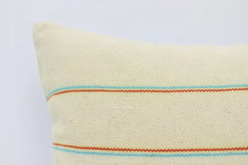 Handmade Kilim Cushion, Antique Pillows, 16x24 Beige Cushion, Boho Pillow Sham Cover, Anatolian Pillow, Pillow, Luxury Pillow Cover - 2