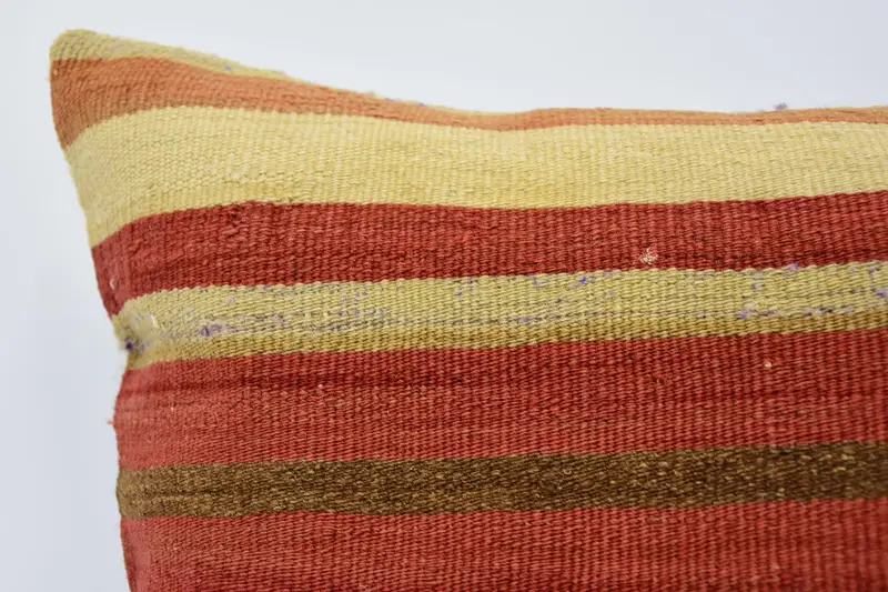 Vintage Kilim Throw Pillow, Kilim Pillow Cover, Pillow, Ethnic Cushion, Antique Pillows, 16x24 Beige Pillow Cover - 2