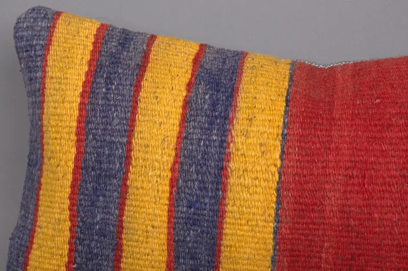 Handmade Kilim Cushion, Handmade Throw Cushion Cover, Cushion, 8x16 Red Cushion Case, Antique Pillows, Muted Pillow Cover, Turkish Pillow - 5