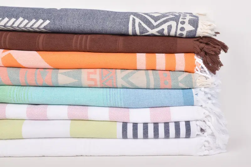 70x40 Cotton Set of 8 Towel, Quick-Dry Beach Towel, Fouta towel, Bridal Shower Gift, Boyfriend Christmas Gift, Friends Beach Towel, Cute Beach Towel - 2