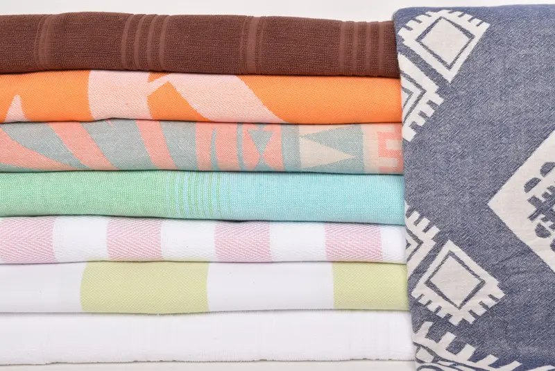 70x40 Cotton Set of 8 Towel, Quick-Dry Beach Towel, Fouta towel, Bridal Shower Gift, Boyfriend Christmas Gift, Friends Beach Towel, Cute Beach Towel - 1