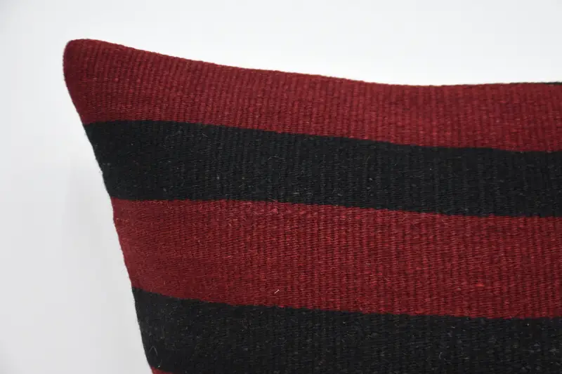 Pillow Sham, Knitted Pillow, Pillow for Sofa, Sustainable Pillow, Kilim Cushion Sham, 24x24 Red Pillow Case, Cozy Throw Cushion, Antique Pillows - 2