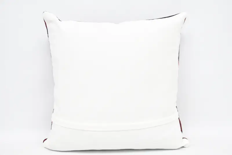 Pillow Sham, Knitted Pillow, Pillow for Sofa, Sustainable Pillow, Kilim Cushion Sham, 24x24 Red Pillow Case, Cozy Throw Cushion, Antique Pillows - 6