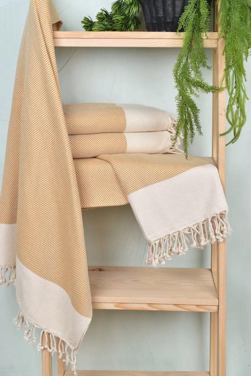 70x40 Cotton Striped Towel, Best Beach Towel, Gift For Her, Cancun Bachelorette Party Gift Ideas, Wedding Day Gift For Bride, Handmade Gift - 6