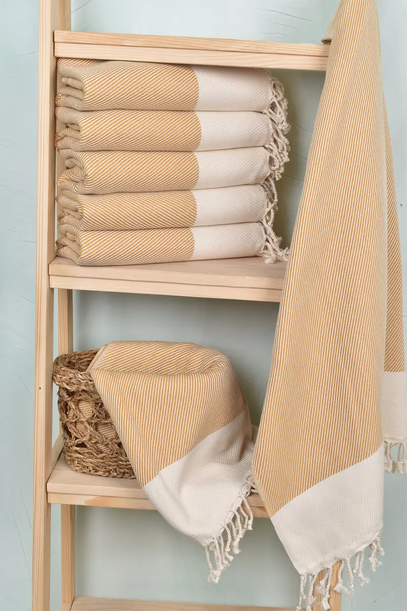 70x40 Cotton Striped Towel, Best Beach Towel, Gift For Her, Cancun Bachelorette Party Gift Ideas, Wedding Day Gift For Bride, Handmade Gift - 3