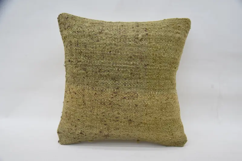 14x14 Beige Pillow Sham, Pillow Sham, Morroccon Kilim Cushion Pillow, Wholesale Cushion, Handmade Kilim Cushion, Kilim Cushion Sham, Turkish Pillow - 1