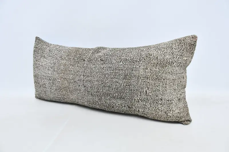 Art Deco Pillow Sham, Kilim Cushion Sham, Turkish Pillow, Cushion, Ethnic Pillow Cover Cushion, 16x36 Gray Pillow Sham, Boho Pillow Sham Cover - 4