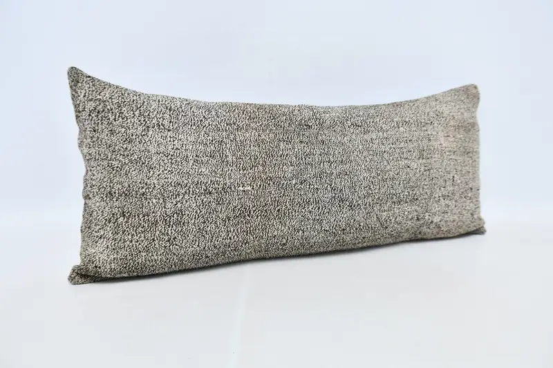 Art Deco Pillow Sham, Kilim Cushion Sham, Turkish Pillow, Cushion, Ethnic Pillow Cover Cushion, 16x36 Gray Pillow Sham, Boho Pillow Sham Cover - 3