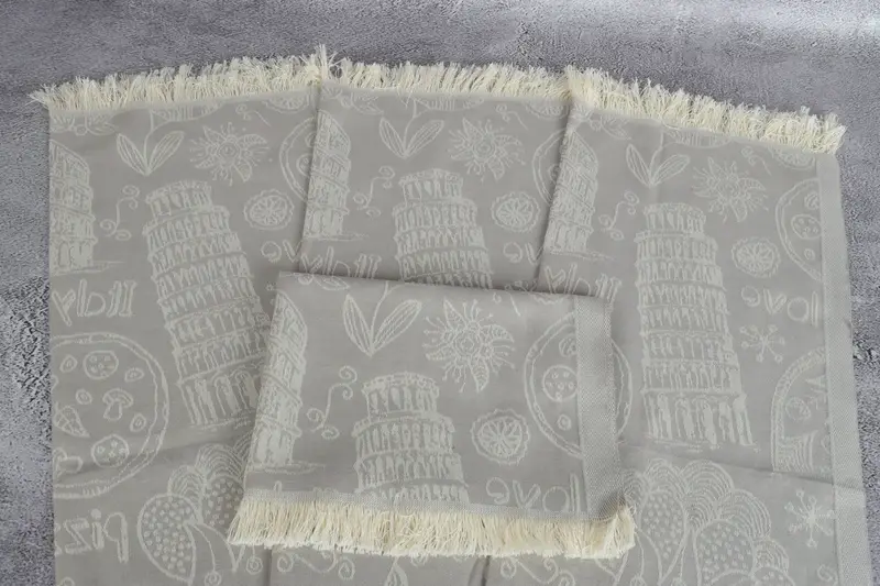 28x20 Cotton Italian Symbols Design Towel, Monogram Kitchen Towel, Personalized Gifts, Unique Gift, Wedding Gift Kitchen Towel, Turkish Hand Towel - 5