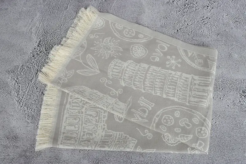 28x20 Cotton Italian Symbols Design Towel, Monogram Kitchen Towel, Personalized Gifts, Unique Gift, Wedding Gift Kitchen Towel, Turkish Hand Towel - 7