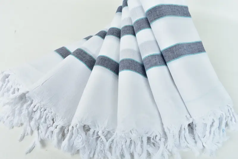 Personalized Towel, 70x40 Cotton Striped Towel, Yoga Towel, Antibacterial Turkish peshtemal towel, Home Gift, Beach Towel Bulk, Housewarming Gift - 4
