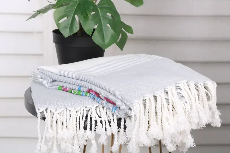 70x40 Cotton Summer Print Striped Towel, Bachelorette Party Favors, Bridal Shower Favors, Bridal Shower Favor, Lightweight Turkish towel - 4