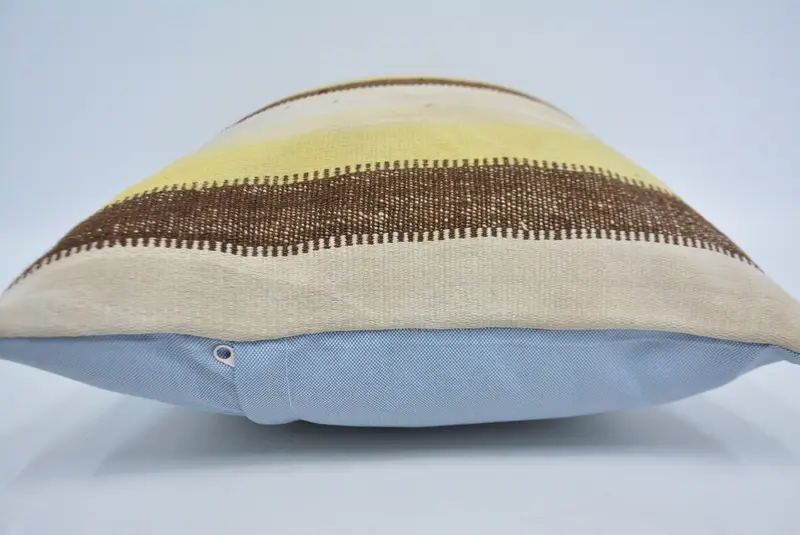 Gift Pillow, 16x24 Yellow Pillow Case, Pillow for Sofa, Comfy Throw Pillow Case, Turkish Kilim Pillow, Kilim Rug Cushion Cover, Cushion Cover - 5