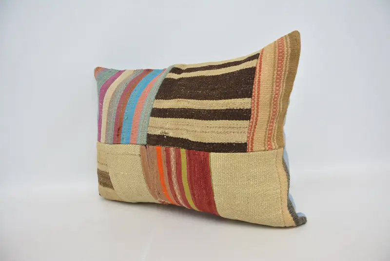 Geometric Embroidered Throw Pillow, 20x28 Inches Size Pillow - 4