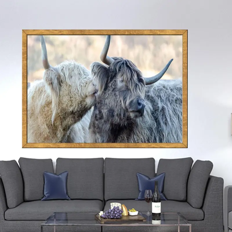 Elegant Ox & Cow Love Farm Farmhouse Printed Glass