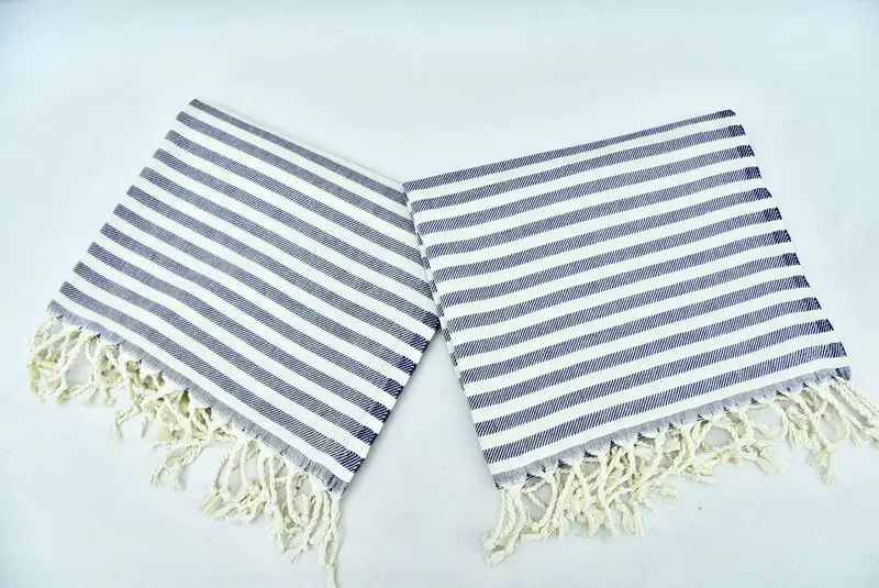 Summer Gift, Turkish Towel Monogram, 40x24 Cotton Striped Towel, Bridesmaid Favors, Turkish Tea Towel, Custom Hand Towel, Monogram Kitchen Towel - 6