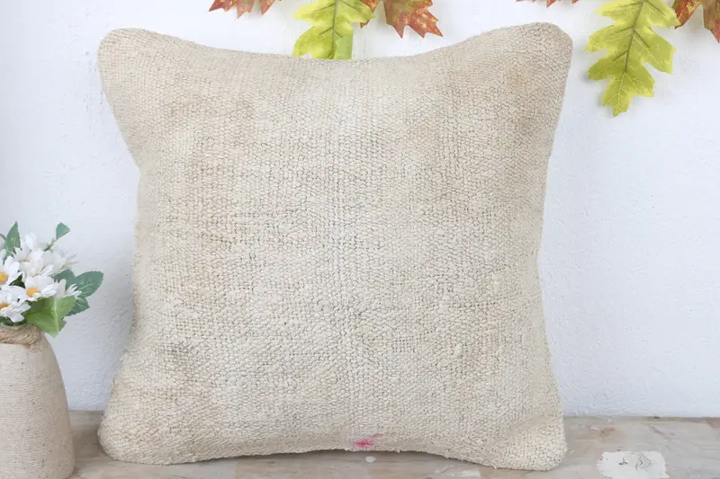 Vintage Kilim Pillow, Gift Pillow, Cushion Case, 16x16 White Pillow Case, Farmhouse Cushion Cover, Custom Cushion Case, Antique Pillows - 2