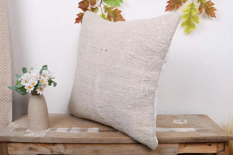 Seat Pillow, Bohemian Cushion Cushion, Aztec Cushion, Antique Pillows, 18x18 White Pillow, Gift Pillow, Pillow Case, Pillow for Sofa - 4