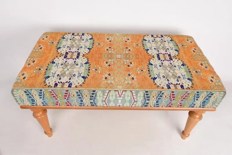 Modular Ottoman Sofa Set, Kilim-Inspired Wool Blend Ottomans