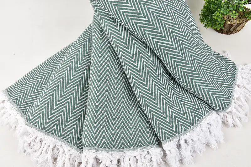 Personalized Gifts, Turkish Tablecloth, 96x80 Cotton Chevron Towel, Custom Wedding Gifts, Bachelor Bachelorette Party Favors, Throw Blanket - 7