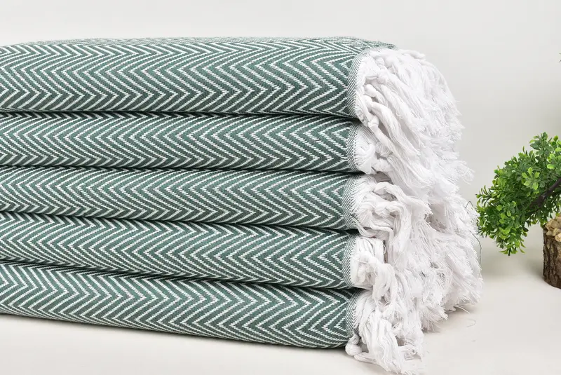 Personalized Gifts, Turkish Tablecloth, 96x80 Cotton Chevron Towel, Custom Wedding Gifts, Bachelor Bachelorette Party Favors, Throw Blanket - 6