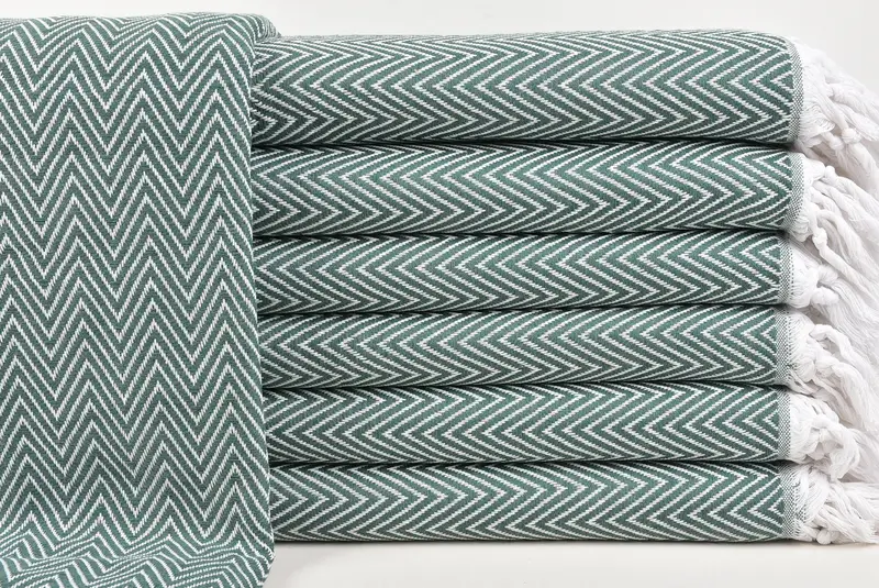 Personalized Gifts, Turkish Tablecloth, 96x80 Cotton Chevron Towel, Custom Wedding Gifts, Bachelor Bachelorette Party Favors, Throw Blanket - 2