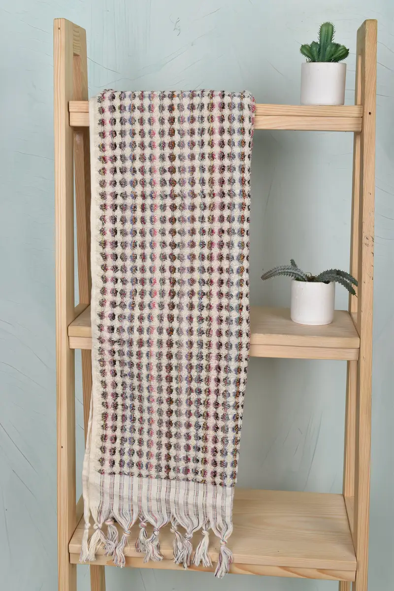 Small Bath Towels, Personalized Kitchen Towel, Turkish Towel, Personalized Dish Towel, Towel With Name, Handmade Gift, 40x20 Cotton Pom Pom Towel - 8