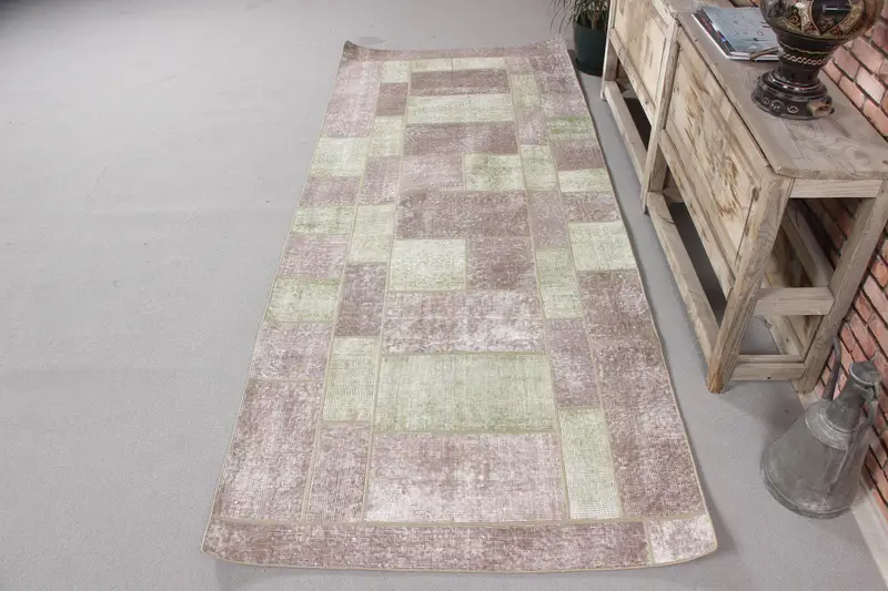 Alfombra Camuflaje Gris, Verde, 3,4x8,3 ft Chic Decor