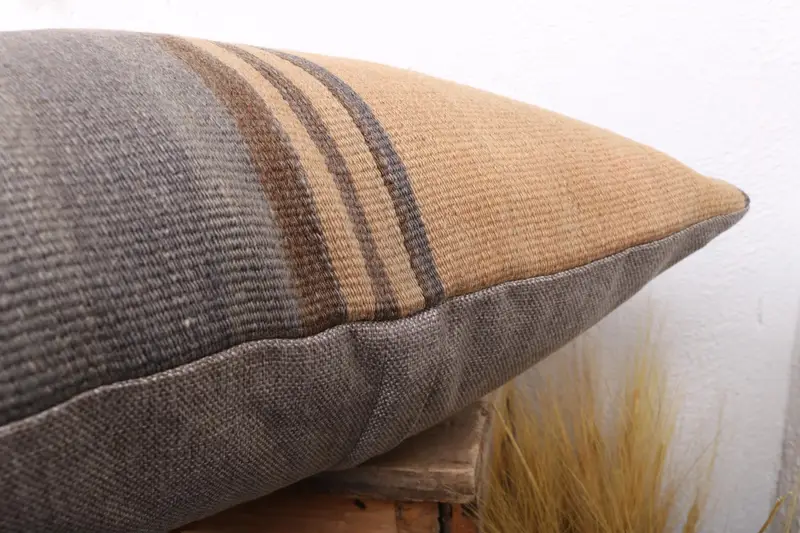 Ethnic Throw Cushion, Vintage Kilim Throw Pillow, Rustic Cushion, 20x20 Orange Cushion Cover, Pillow Case, Vintage Kilim Pillow, Pillow for Couch - 6