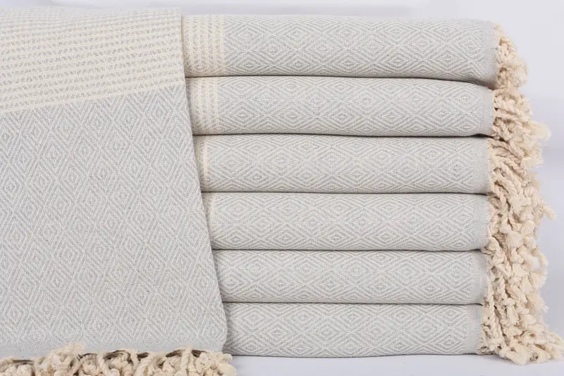 Light Gray Chevron Beach Towel, Personalized Organic Cotton, 70x40 Inches